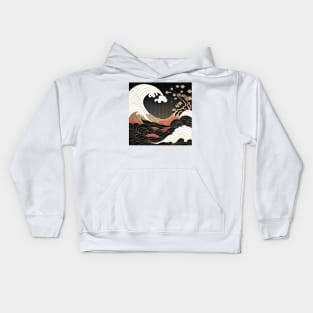 great dark wave Kids Hoodie